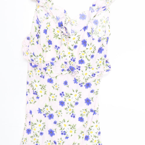 FOREVER 21 Womens Pink Floral  Tank Dress  Size L