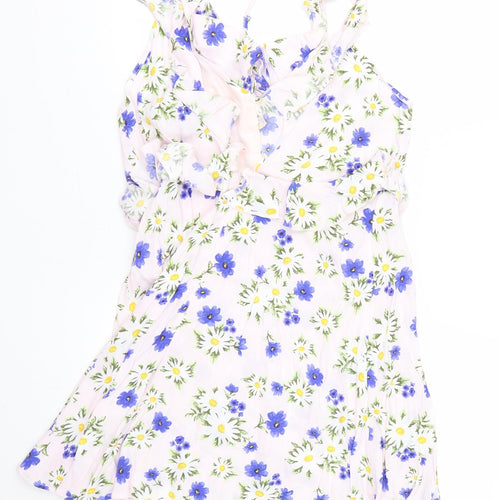 FOREVER 21 Womens Pink Floral  Tank Dress  Size L