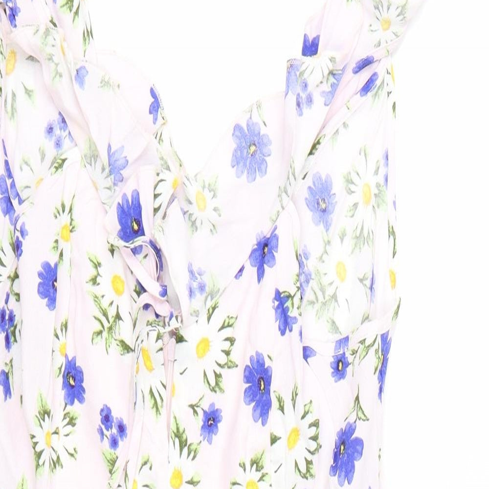 FOREVER 21 Womens Pink Floral  Tank Dress  Size L