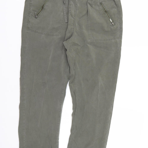 M&S Womens Green   Capri Trousers Size 34 L26 in