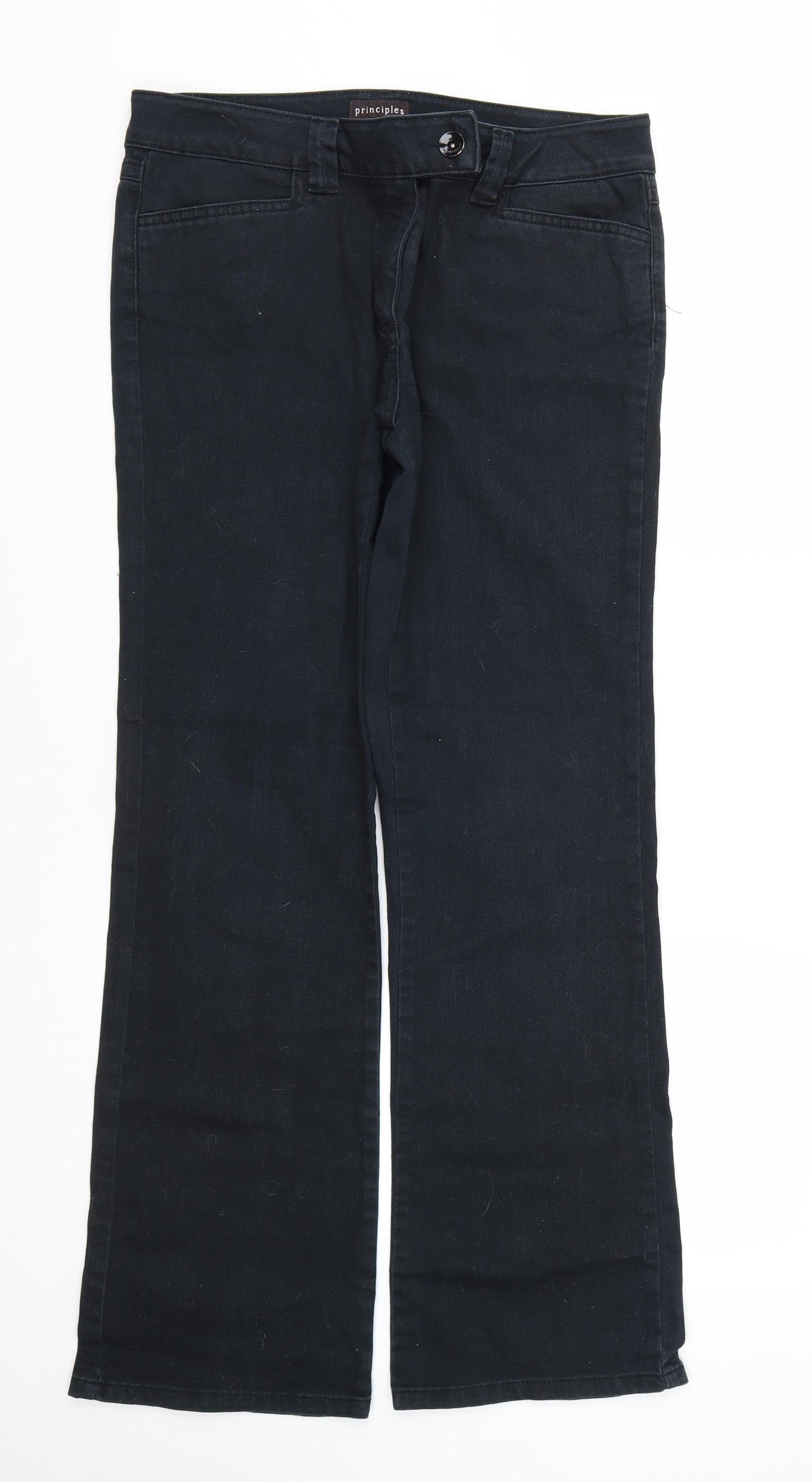 Principles Womens Black   Wide-Leg Jeans Size 12 L29 in