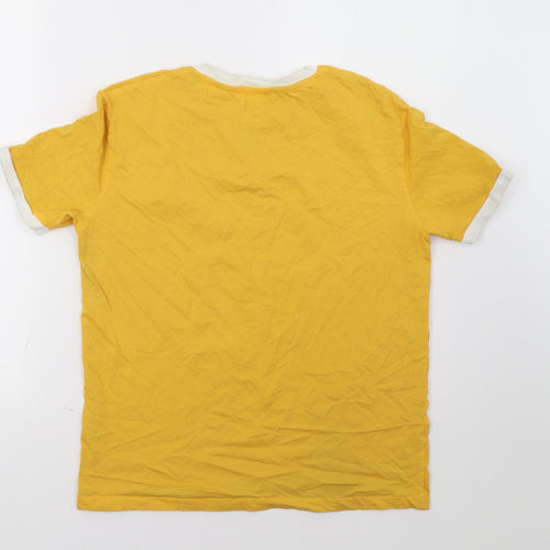 Pull&Bear Womens Yellow   Basic T-Shirt Size M