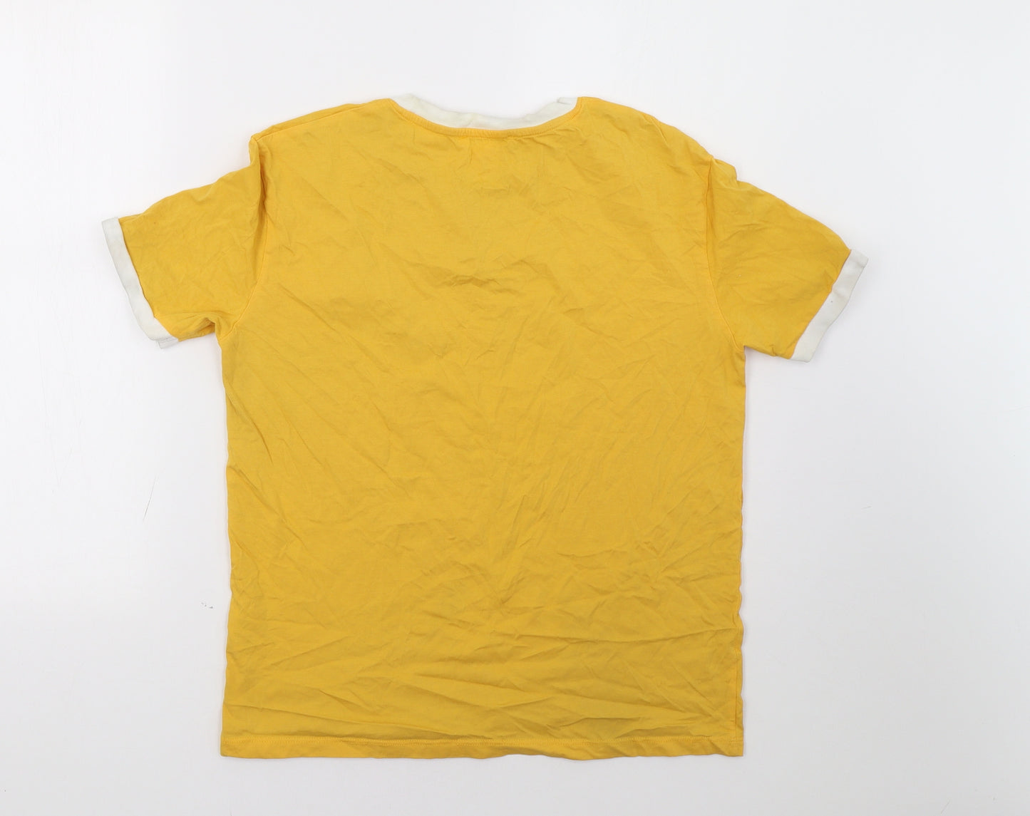 Pull&Bear Womens Yellow   Basic T-Shirt Size M