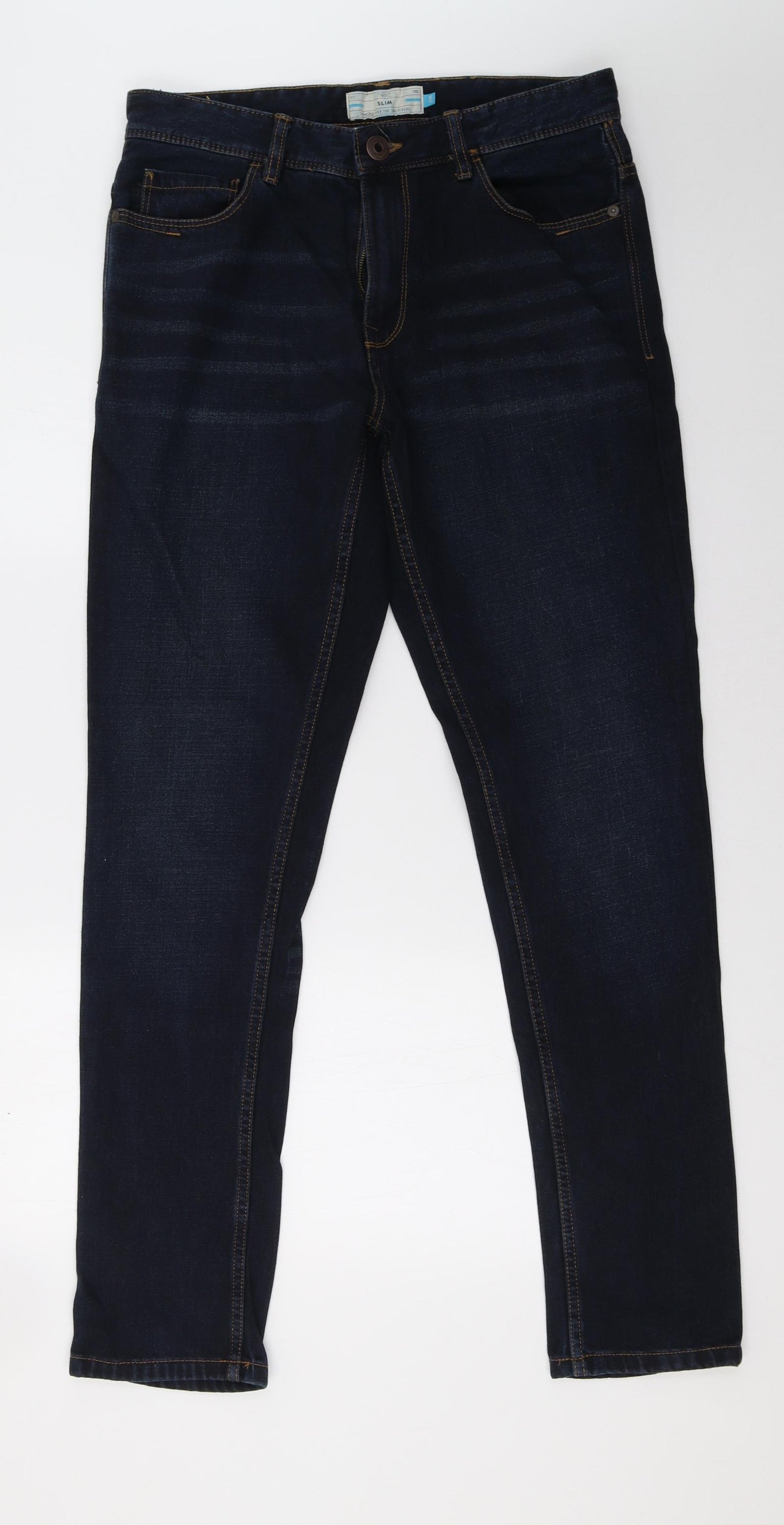 NEXT Mens Blue  Denim Straight Jeans Size 32 L32 in