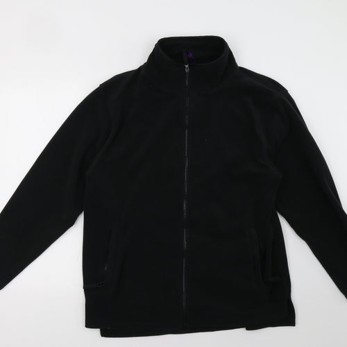 Henbury Mens Black   Full Zip Sweatshirt Size L