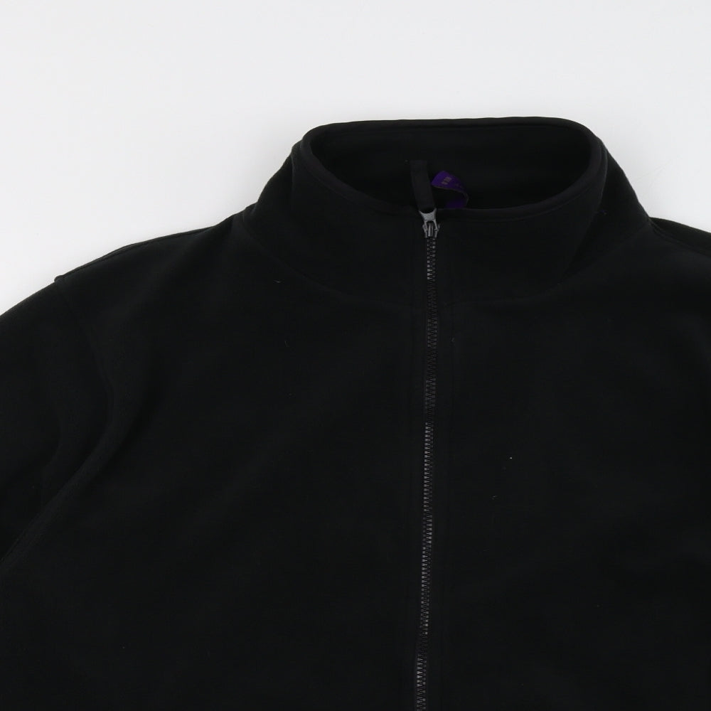 Henbury Mens Black   Full Zip Sweatshirt Size L