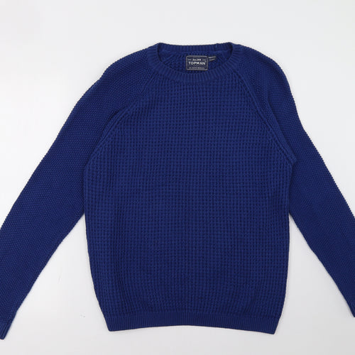Topman Mens Blue   Pullover Sweatshirt Size L
