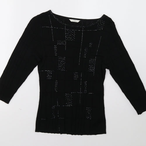 Marks and Spencer Womens Black   Pullover Sweatshirt Size 14
