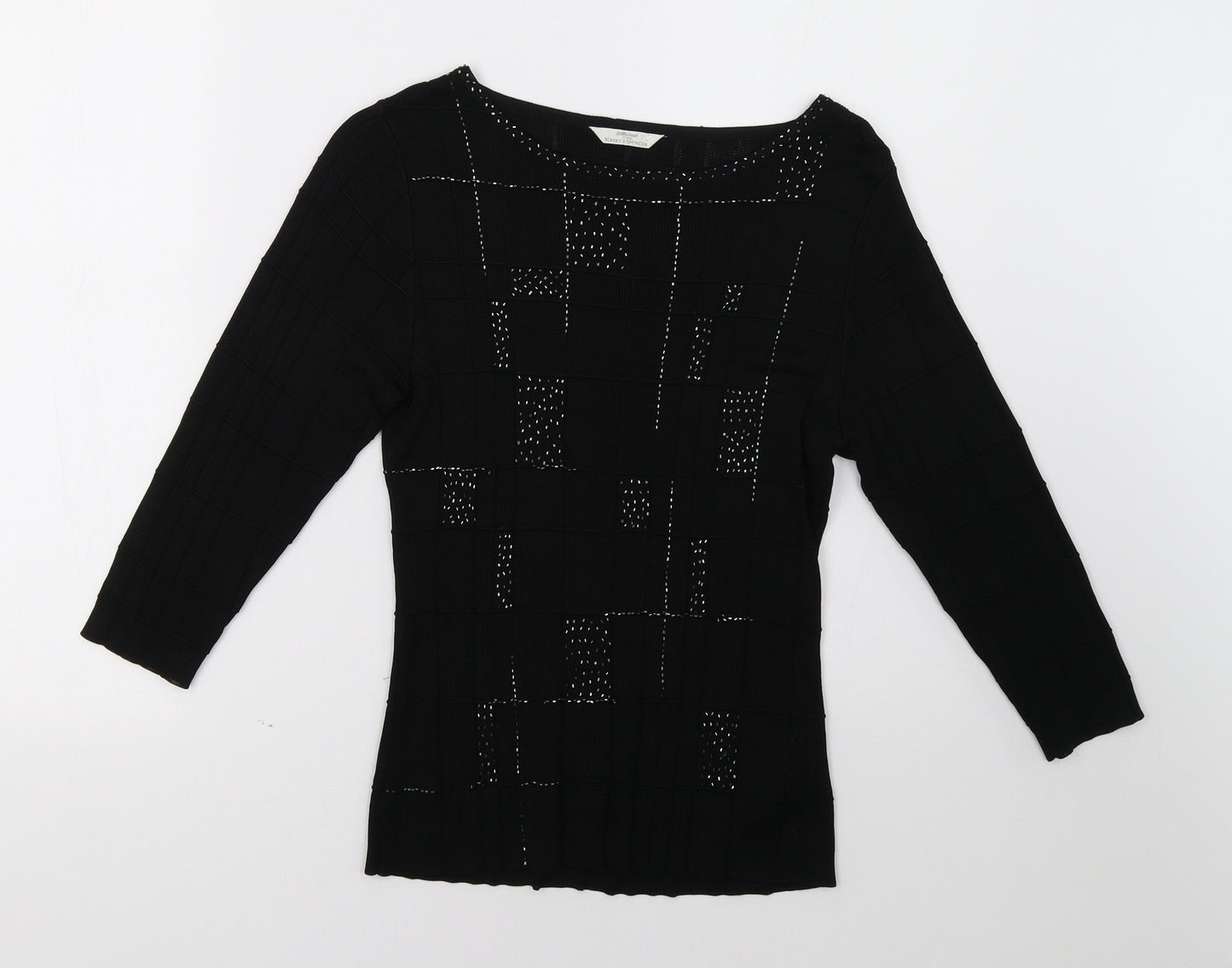 Marks and Spencer Womens Black   Pullover Sweatshirt Size 14