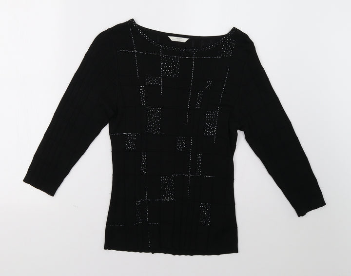 Marks and Spencer Womens Black   Pullover Sweatshirt Size 14