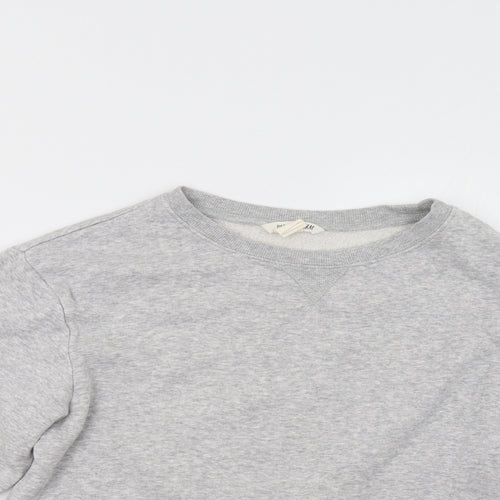 H&M Girls Grey   Pullover Sweatshirt Size 13 Years
