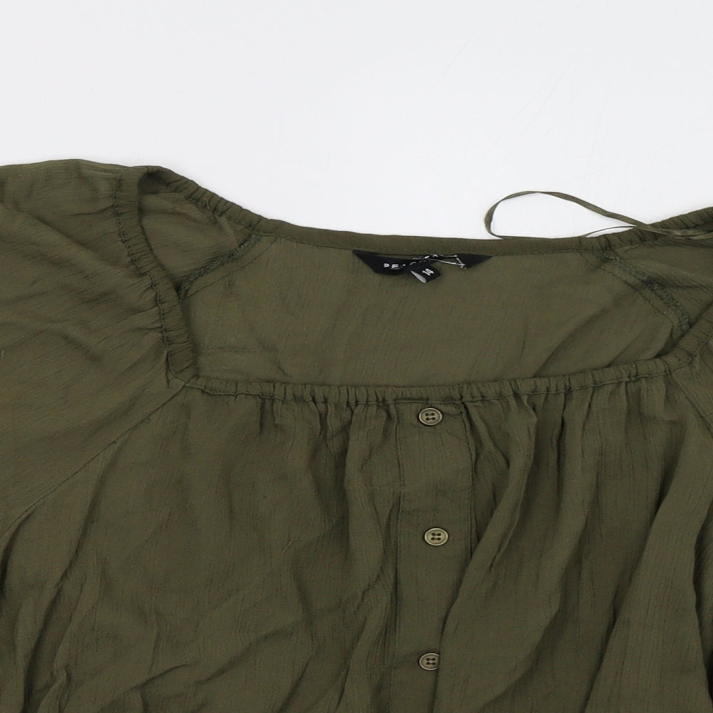 Peacocks Womens Green   Basic Blouse Size 14