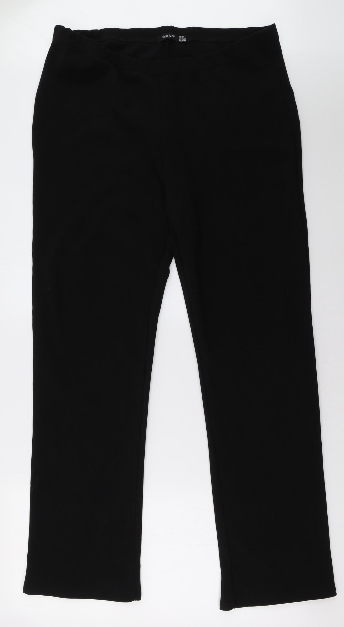 first look Womens Black   Trousers  Size 22 L34 in
