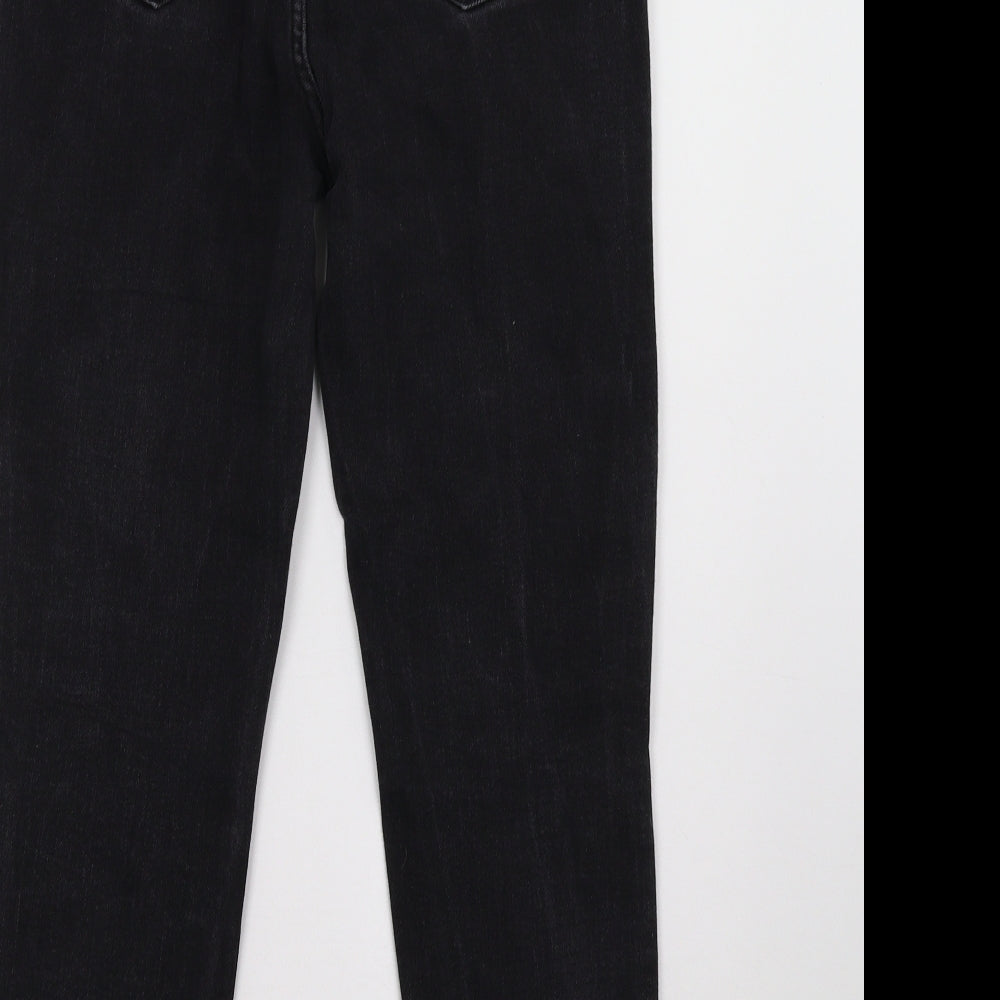 New Look Womens Black  Denim Straight Jeans Size 14 L28 in