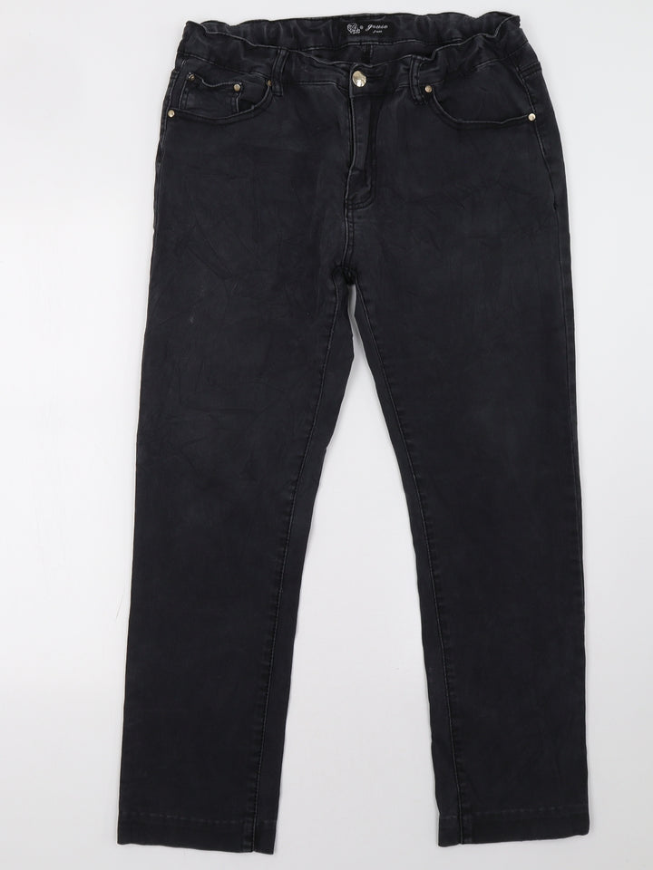 youse Womens Black Straight Jeans Size 34 L30 in