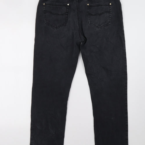 youse Womens Black   Straight Jeans Size 34 L30 in