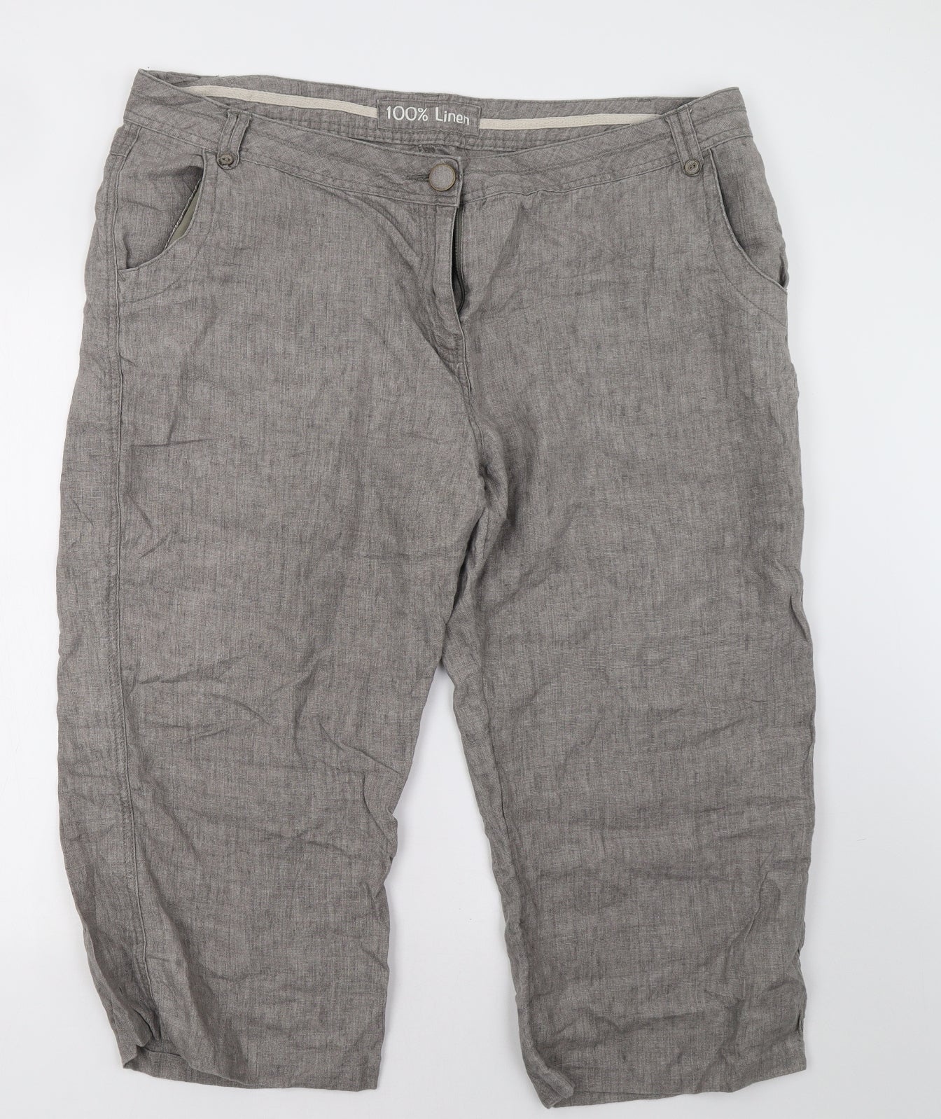 George Womens Beige   Cropped Trousers Size 20 L26 in