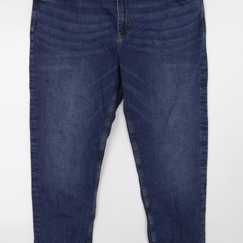 Marks and Spencer Womens Blue   Mom Jeans Size 18 L28 in