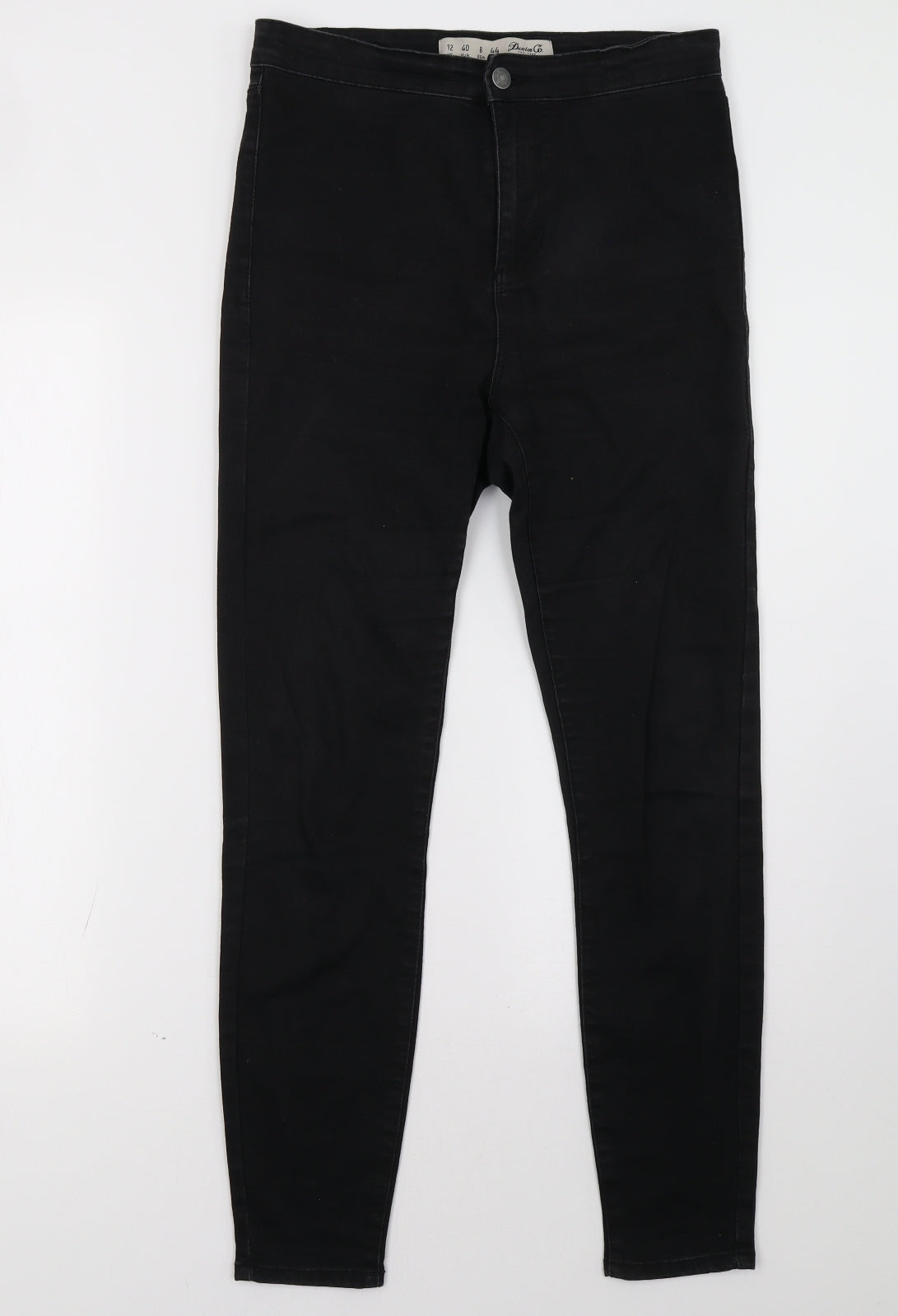 Primark Womens Black  Denim Skinny Jeans Size 12 L31 in