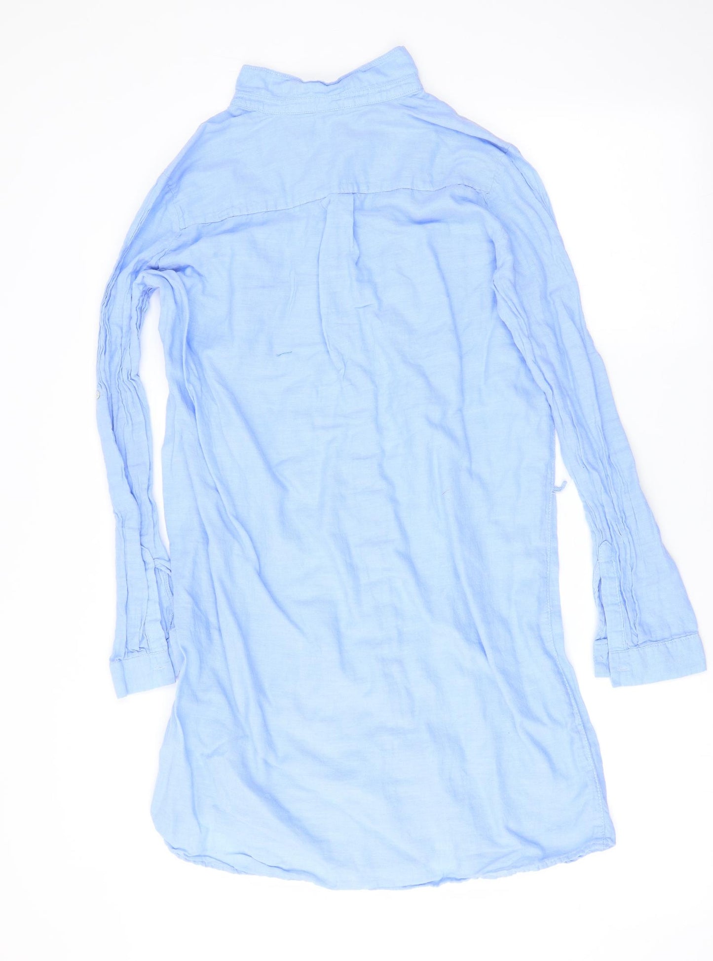 H&M Womens Blue   Shirt Dress  Size 8