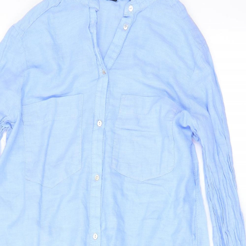 H&M Womens Blue   Shirt Dress  Size 8