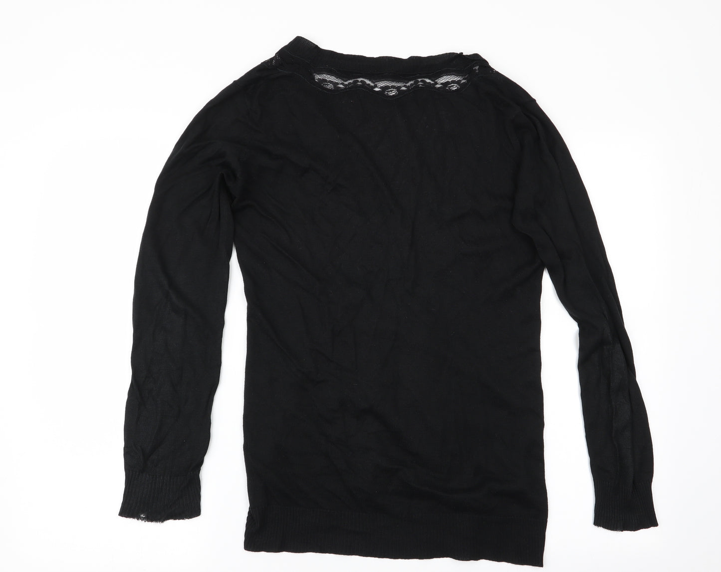 Lux Womens Black   Cardigan Jumper Size M