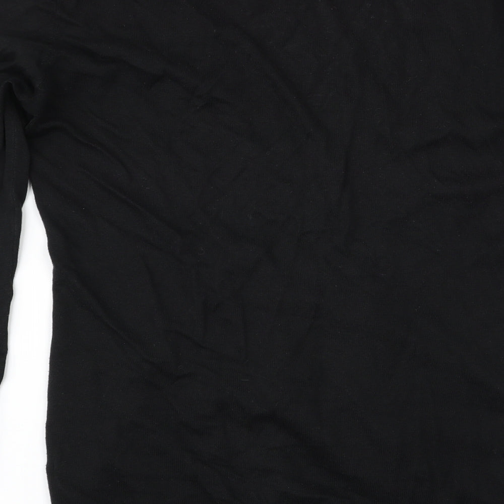 Lux Womens Black   Cardigan Jumper Size M