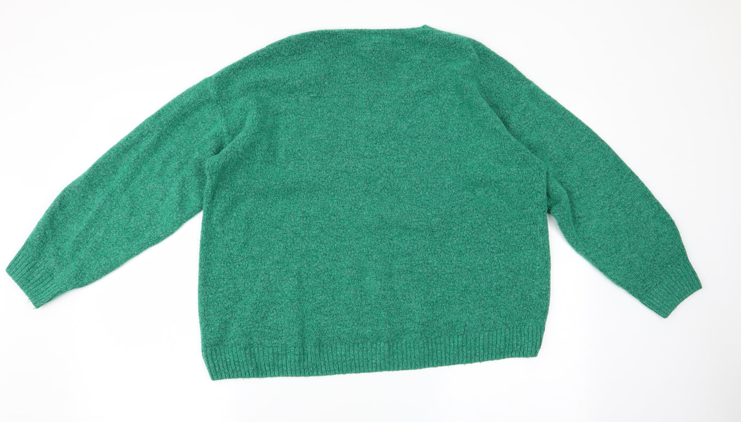 H&M Womens Green   Pullover Jumper Size M