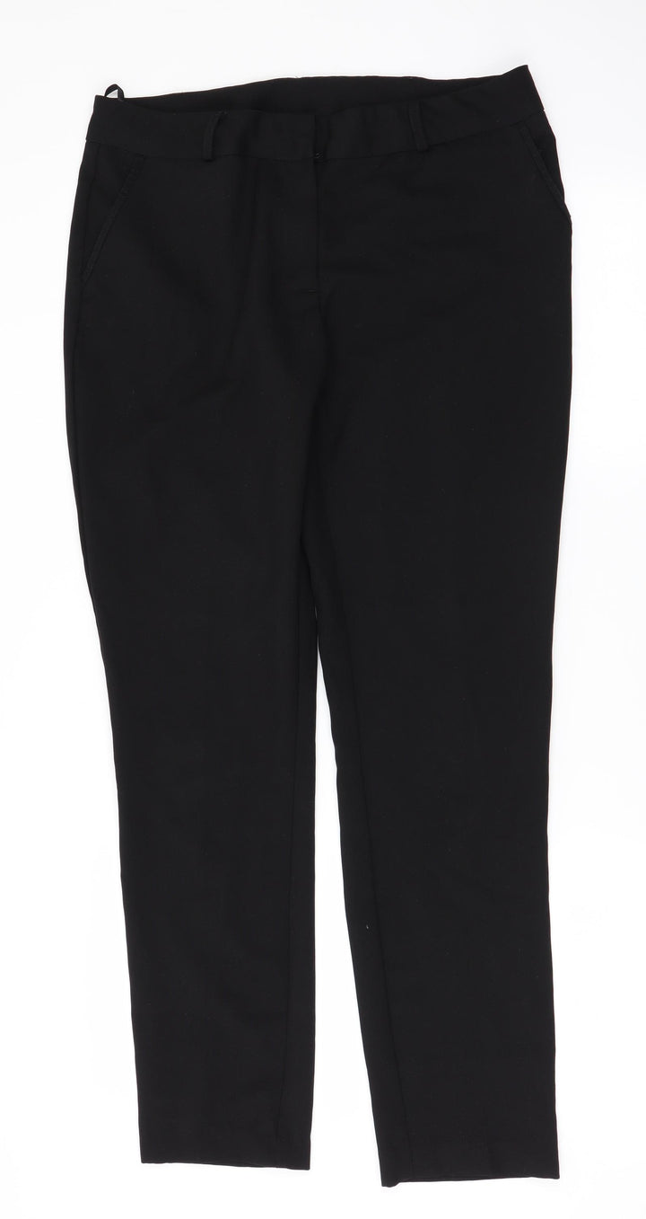 New Look Womens Black Trousers Size 14 L30 in