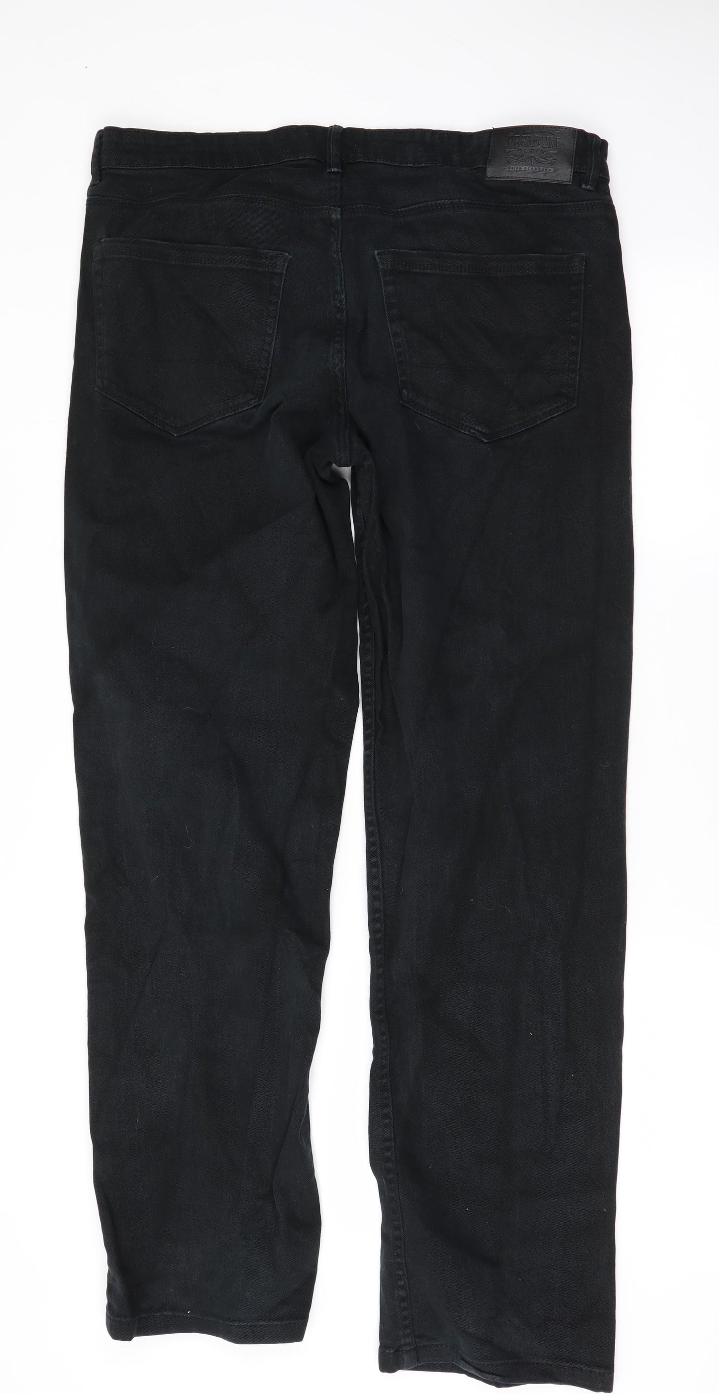 George Mens Black   Straight Jeans Size 38 L34 in