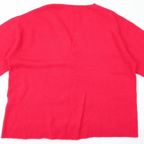 H&M Womens Red   Pullover Jumper Size L