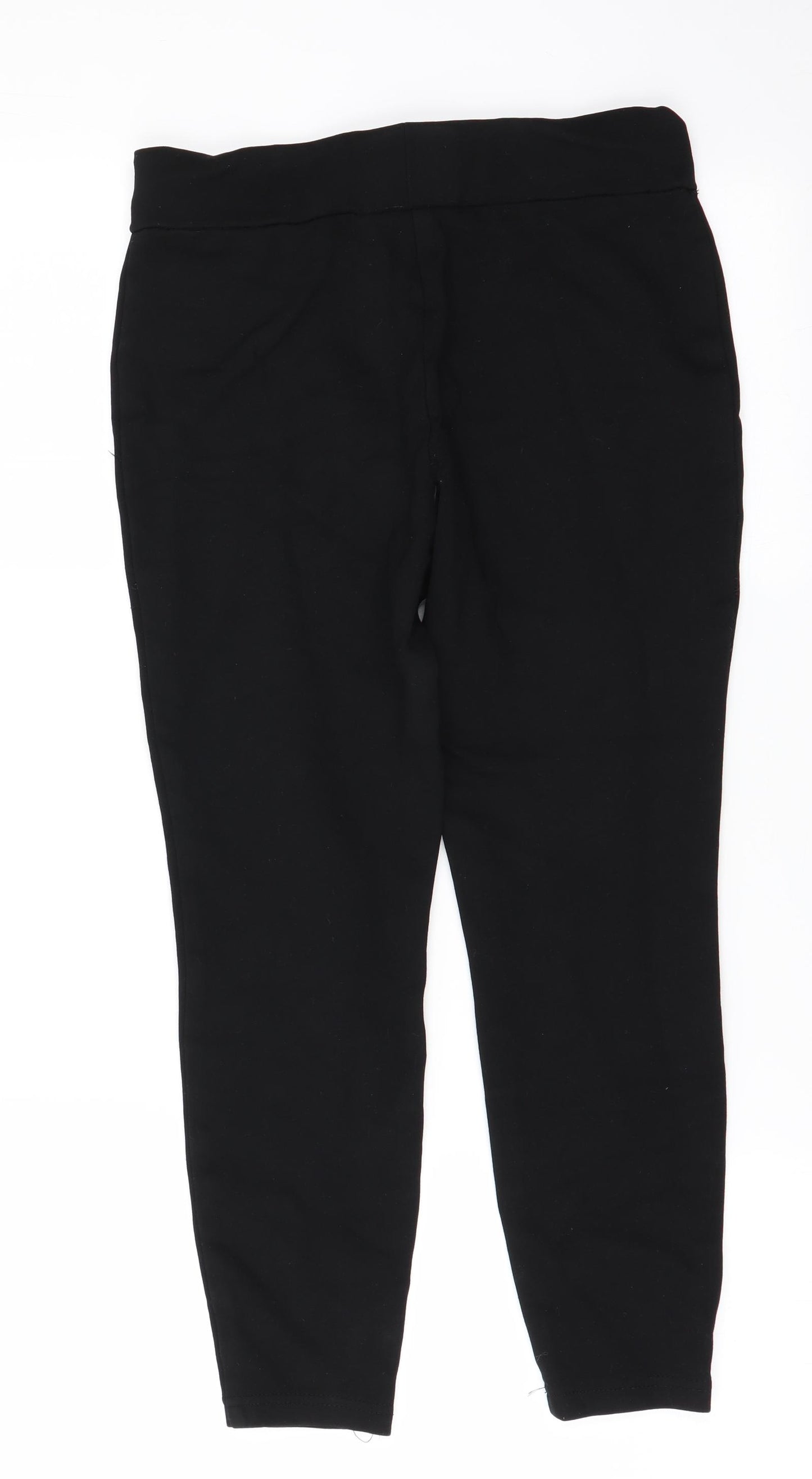NEXT Womens Black   Cropped Leggings Size 12 L22.5 in
