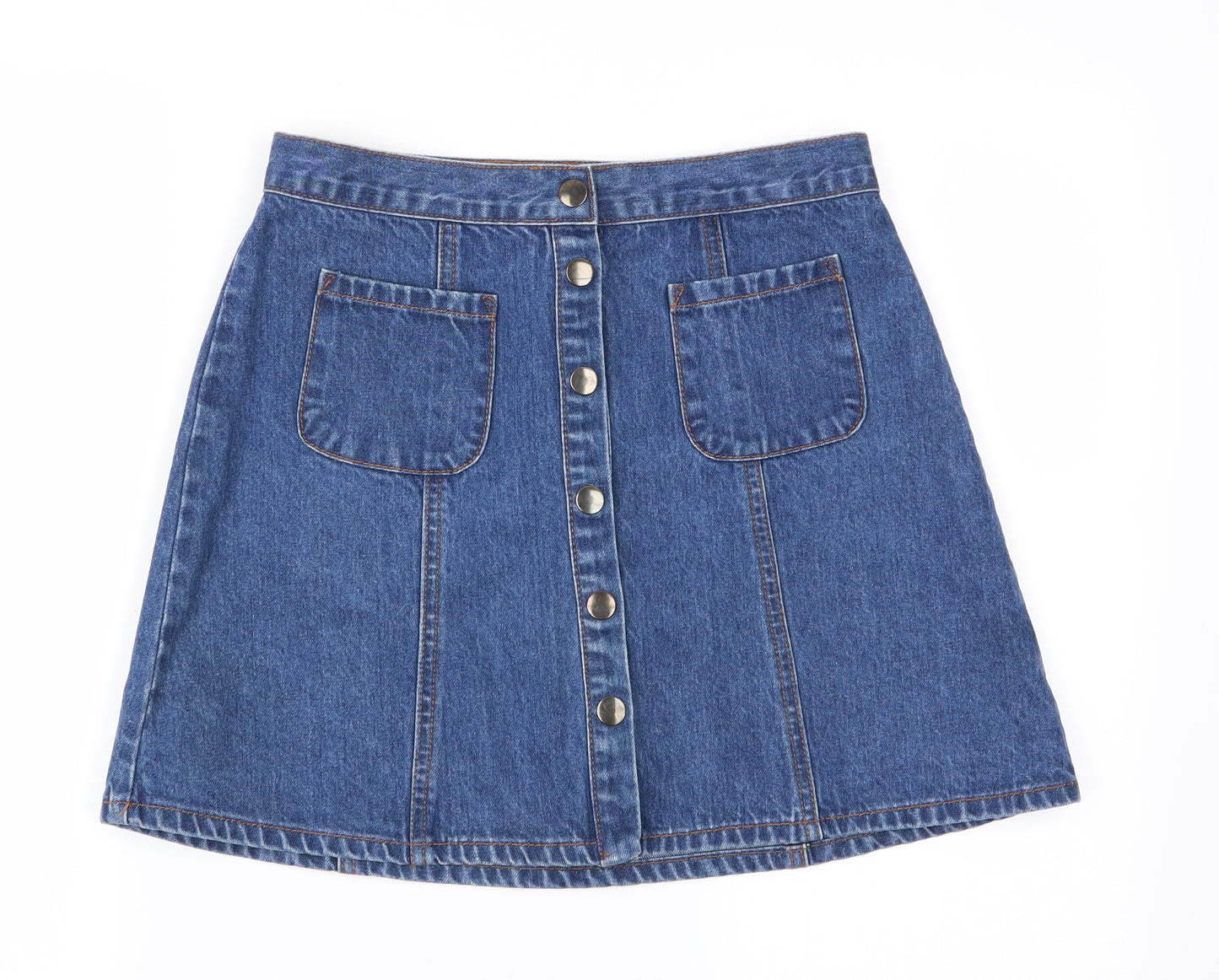 Cooperative Womens Blue  Denim Mini Skirt Size M