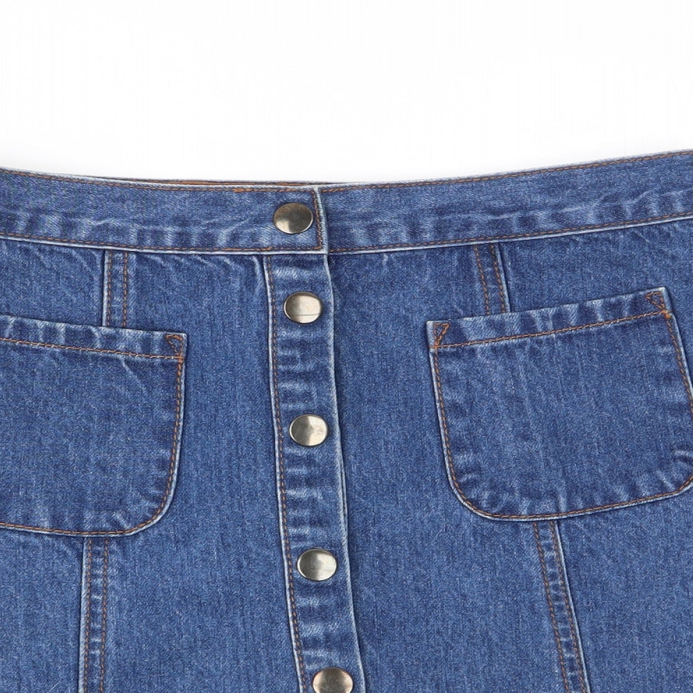 Cooperative Womens Blue  Denim Mini Skirt Size M