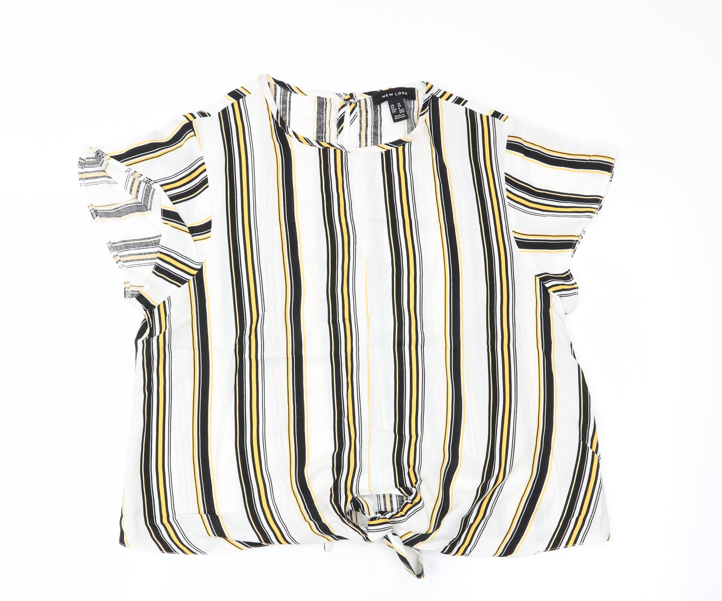 New Look Womens Multicoloured Striped  Basic Blouse Size 10