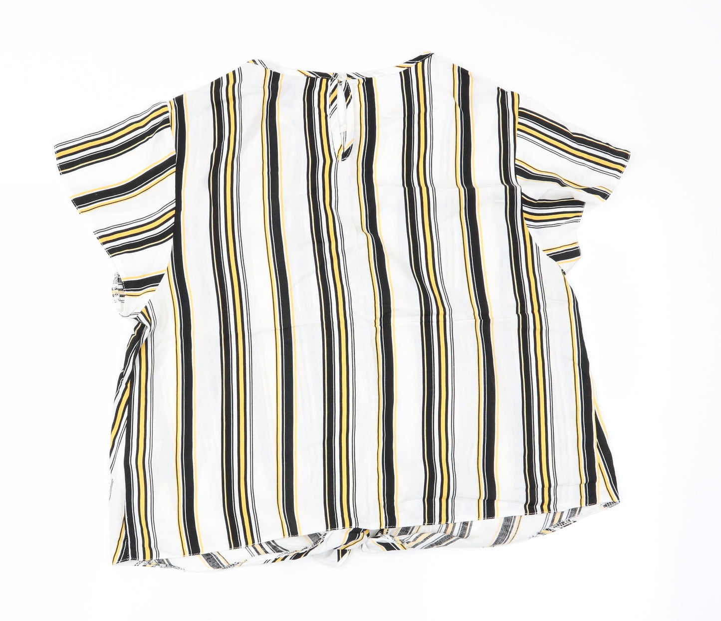 New Look Womens Multicoloured Striped  Basic Blouse Size 10