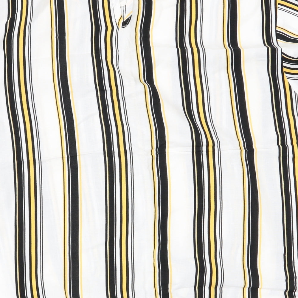 New Look Womens Multicoloured Striped  Basic Blouse Size 10
