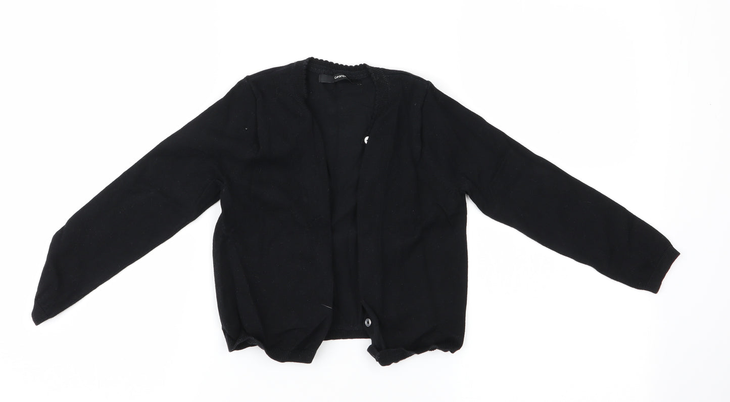 George Girls Black   Cardigan Jumper Size 5-6 Years