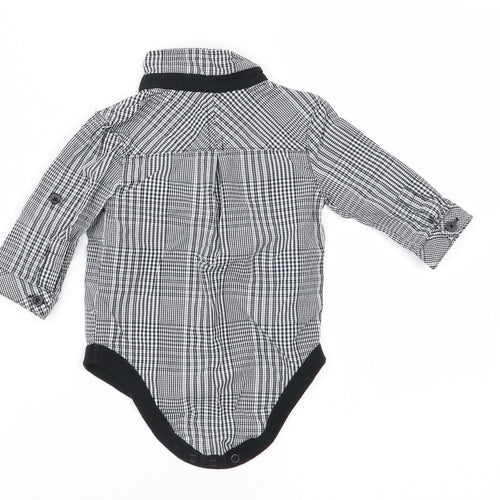 George Boys Black Check  Basic Casual Size 3-6 Months