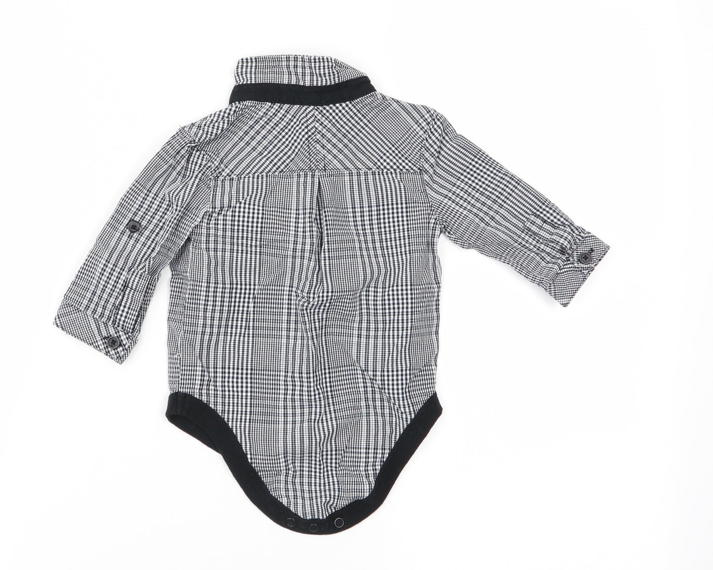 George Boys Black Check  Basic Casual Size 3-6 Months
