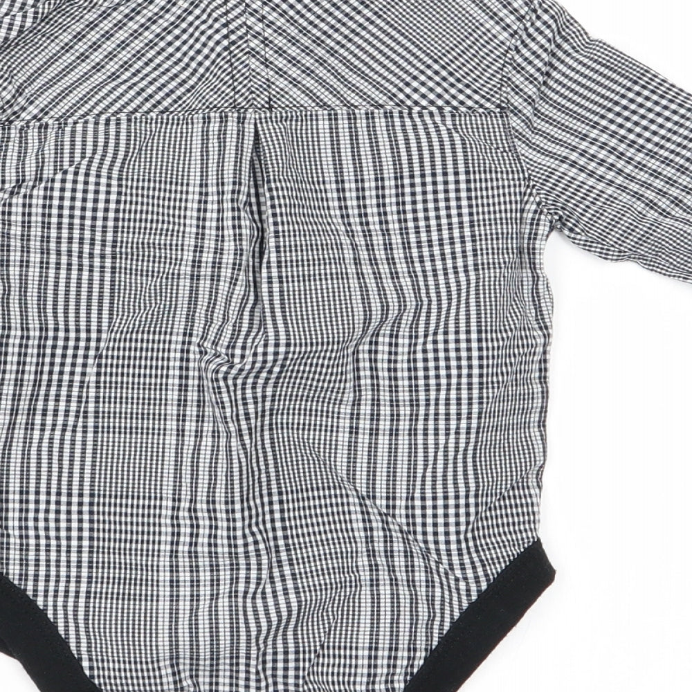 George Boys Black Check  Basic Casual Size 3-6 Months
