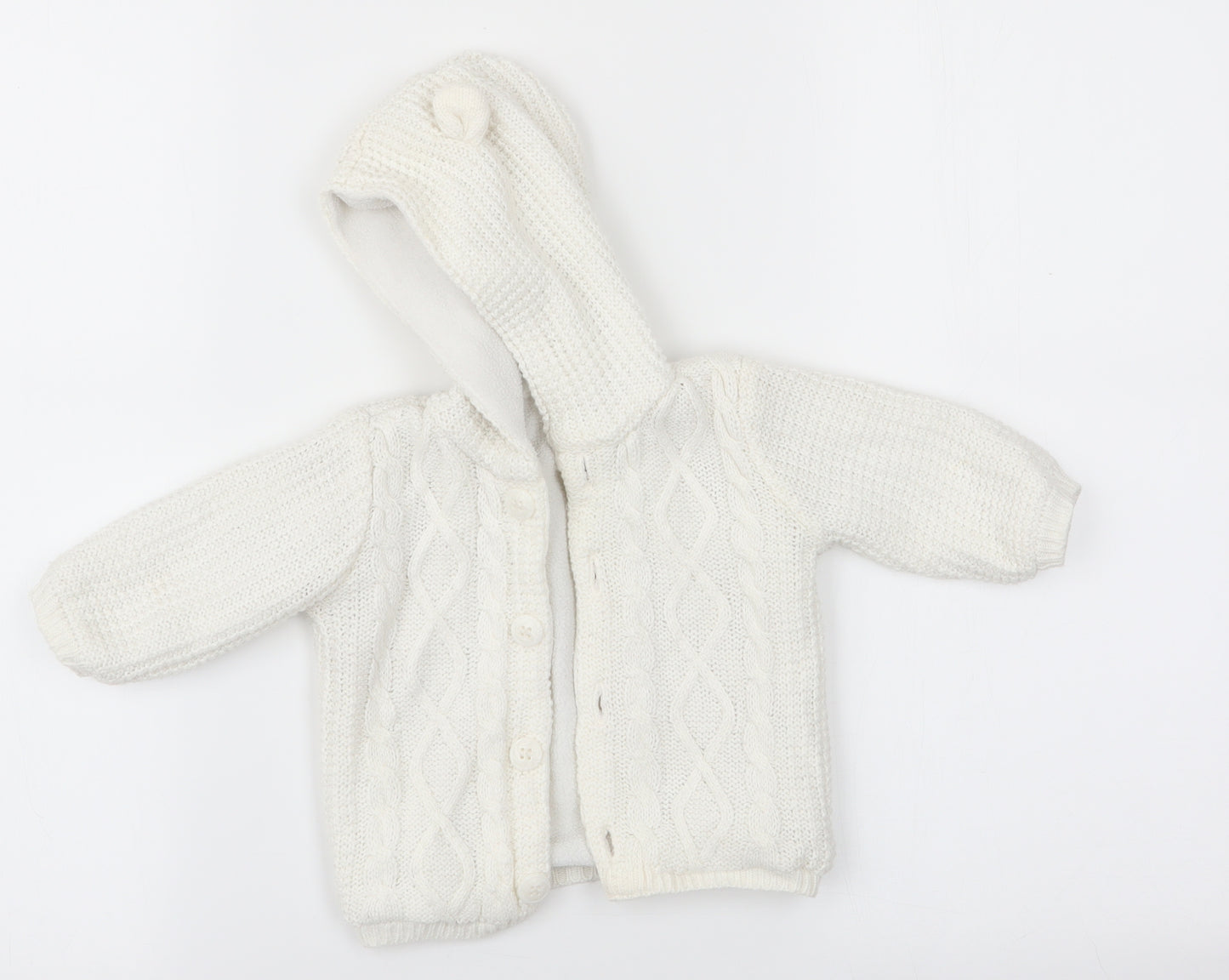 George Baby White   Cardigan Jumper Size 12-18 Months