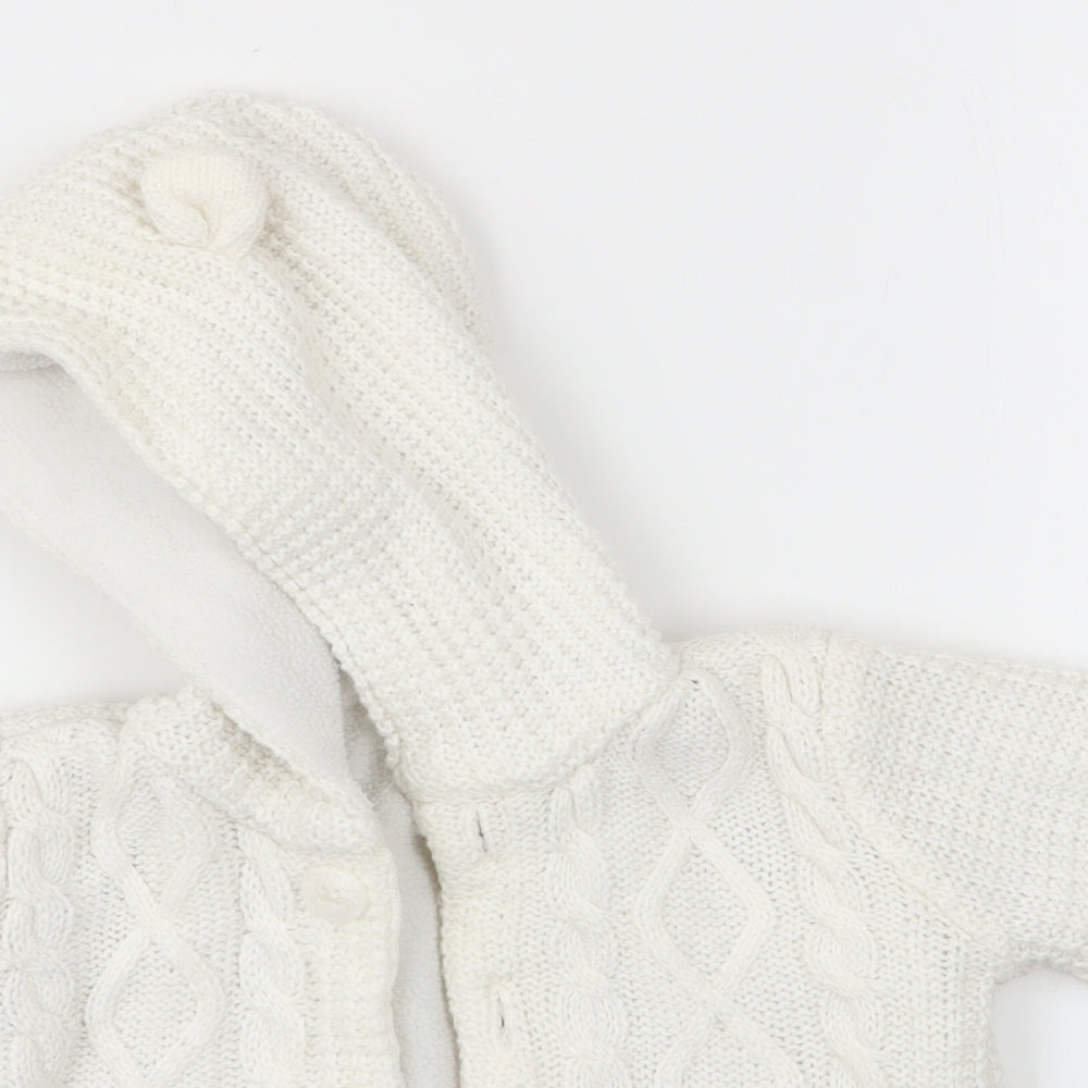 George Baby White   Cardigan Jumper Size 12-18 Months