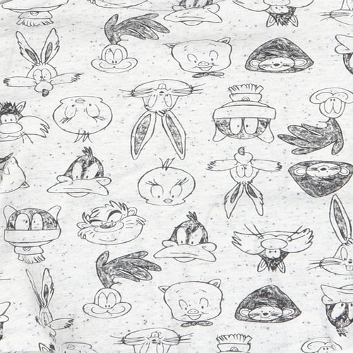 George Baby Grey   Basic T-Shirt Size 0-3 Months  - Looney Tunes
