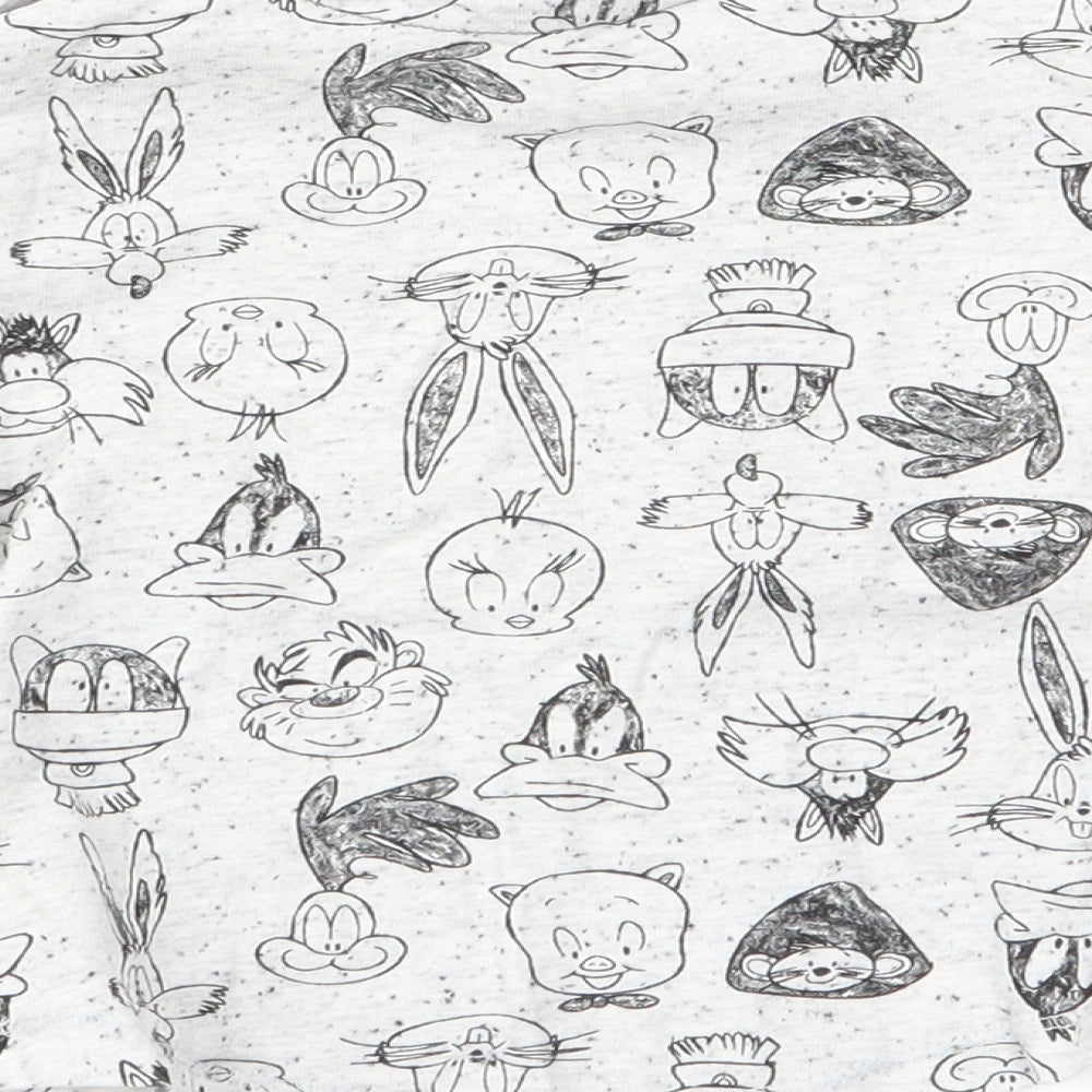 George Baby Grey   Basic T-Shirt Size 0-3 Months  - Looney Tunes