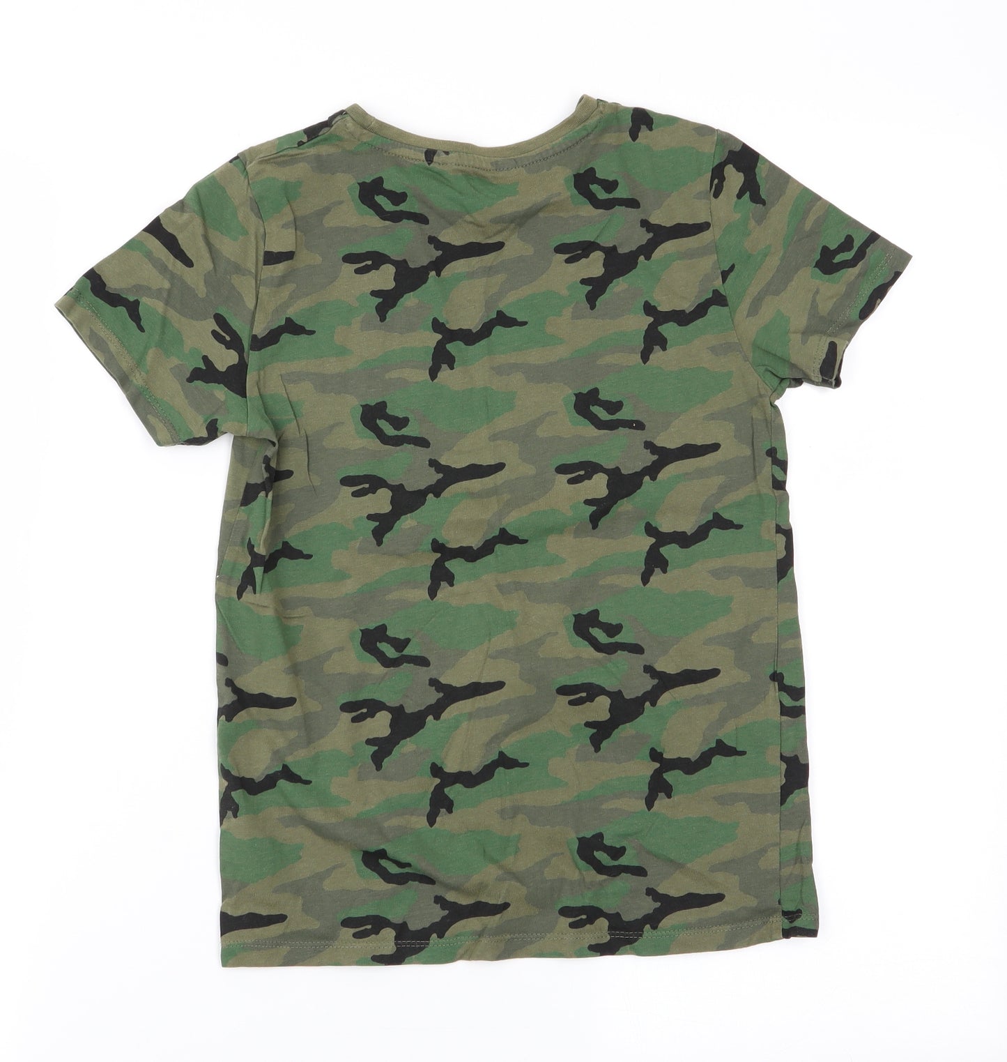 pep&CO Boys Green Camouflage  Basic T-Shirt Size 9-10 Years