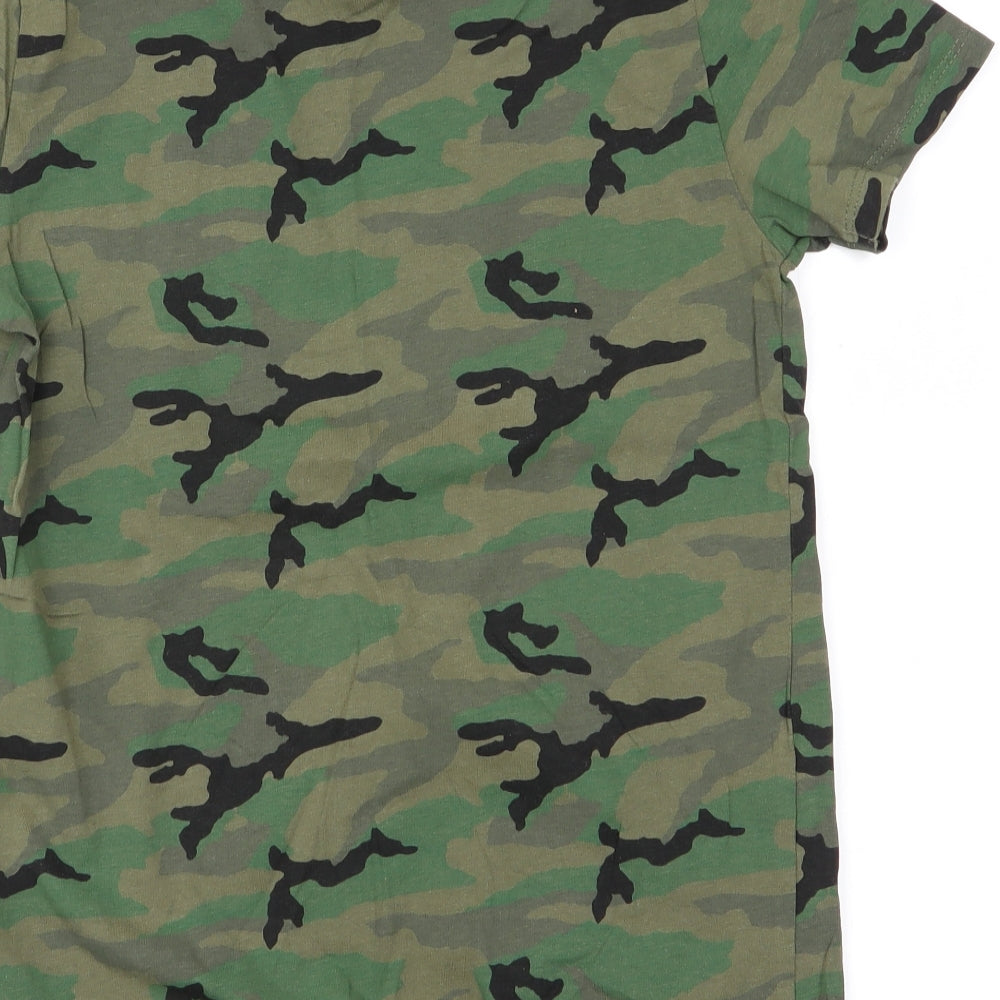 pep&CO Boys Green Camouflage  Basic T-Shirt Size 9-10 Years
