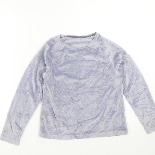 George Girls Purple   Top Pyjama Top Size 10-11 Years  - star pattern