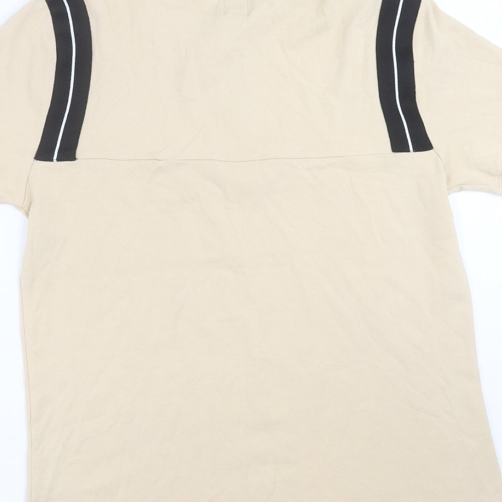 River Island Mens Beige    T-Shirt Size M