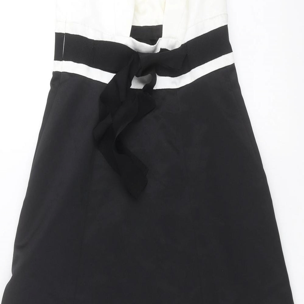 Debut Womens Black   Shift  Size 8  - floral detail